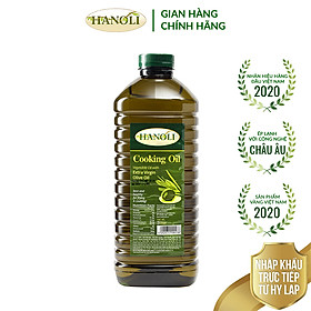 Dầu ăn oliu HANOLI chai 3L chứa 75% dầu oliu siêu nguyên chất