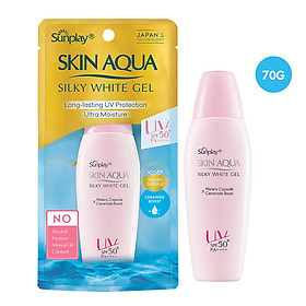 Gel Chống Nắng Dưỡng Da Trắng Mượt Sunplay Skin Aqua Silky White Gel SPF50, PA++++ (70g)