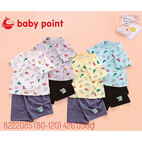 Set bộ cotton lạnh in hình khủng long ngộ nghĩnh cho bé