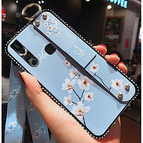 Ốp lưng điện thoại dành cho Vivo V15 đính đá có giá đỡ