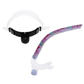 2xSnorkel Diving Swimming Tube Center Mount Snorkel with Adjustable Head Strap