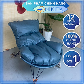 Ghế bập bênh thư giãn nệm bông bọc nano êm ái – có đôn gác chân tách rời–phong cách châu Âu, sang trọngchính hãng Nikita