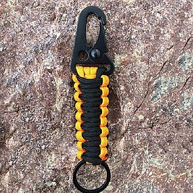 Outdoor Keychain Ring Camping Carabiner Military Paracord Cord Rope Camping Survival Kit Emergency Knot Bottle Opener Tools