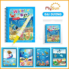 Sách tranh tô màu nước bút ma thuật thần kỳ diệu cho bé 2 3 4 5 tuổ