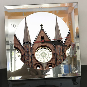 Mua Đồng hồ thủy tinh vuông 20x20 in hình Church - nhà thờ (17) . Đồng hồ thủy tinh để bàn trang trí đẹp chủ đề tôn giáo