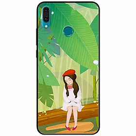 Hình ảnh Ốp lưng dành cho Huawei Y9 2019 mẫu Cô Gái Mũ Tiêu Đỏ