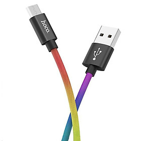 Mua Cáp sạc nhanh Micro USB Hoco  hỗ trợ sạc nhanh 3A  dây sạc bọc dù chống rối  chống đứt  dài 100cm dành cho Samsung  Huawei  Xiaomi  Oppo  Sony  X26 Plus - Hàng chính hãng