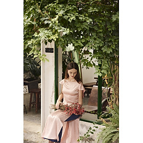 Áo Dài Lemur Đào ADA002 thời trang thiết kế Hity