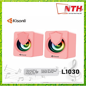 Mua Loa 2.0 Kisonli L-1030 Pink LED - HÀNG CHÍNH HÃNG