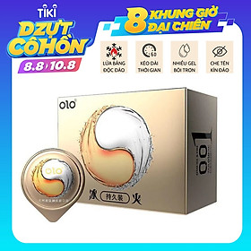 Bao cao su OLO tăng hưng phấn Ice & Fire lửa băng, siêu mỏng, nhiều gel - Hộp 10 bcs