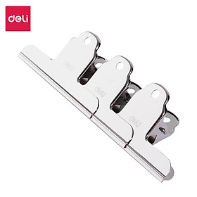 Kẹp Kim Loại 102Mm Deli, Bạc - 3 Chiếc/Túi - 9532