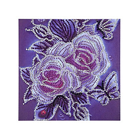 DIY 5D Diamond Painting Embroidery Flower Cross Craft Stitch Kit , Brown