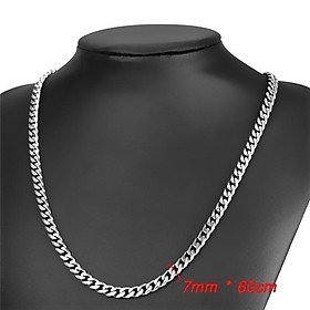 Dây chuyền nam titan thời trang rẻ đẹp thép không gỉ lặc xéo cao cấp trangsucpt cỡ 7mm PTDCNA157