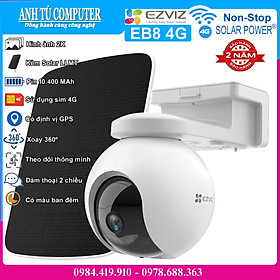Mua Camera 3MP 2K dùng sim 4G tích hợp pin và panel solar Ezviz EB8 hàng chính hãng