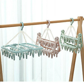 Mua Móc chùm phơi quần áo  đồ lót  tất vớ 32 kẹp gấp gọn tiện lợi
