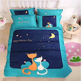 Bộ drap và vỏ chăn cotton Classic Kid VCK2015 ( 4 món )