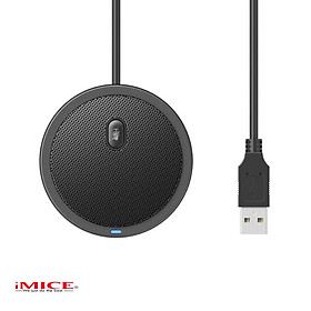Mua Micro thu âm đa hướng 360 độ để bàn UM02 dùng cho họp hội nghị trực tuyến chân cắm USB có LED- hàng nhập khẩu