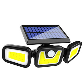 100COB Solar 3 Heads Rotatable Split Lamp Motion Sensor Wall Lamp Outdoor Garden Waterproof Night Light