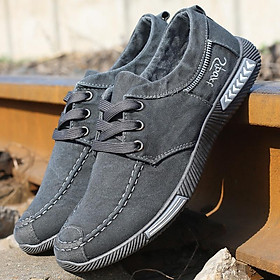 LCRTZKG Breathable Mens Casual Shoes Mùa xuân Canvas Shoes Chạy Sneaker Giày vải cổ điển mùa thu Lace-up Giày nam cộng với kích thước 46