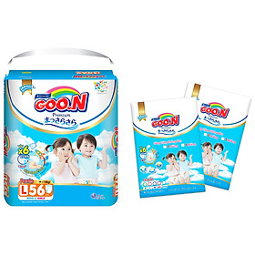 Tã quần Goon Premium cao cấp gói siêu đại L56 (9kg ~ 14kg) + Tặng thêm 10 miếng cùng size
