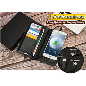 Mua Ví sạc không dây 6000 mAh  3 in 1 Dreaman Đen - Hàng chính hãng