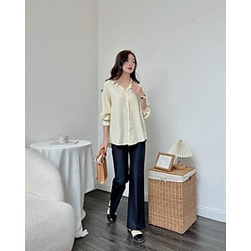 Áo sơ mi nữ cổ đức dài tay a238306 germe