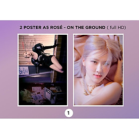 SET 2 POSTER ROSÉ - ON THE GROUND ( ảnh full hd chất lượng cao)