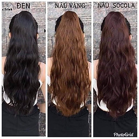 Tóc giả ngoặm xù kẹp ombre 3 màu( ảnh thật)