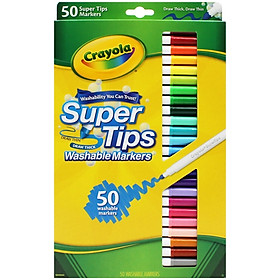 Hình ảnh Hộp 50 Bút Lông Màu Super Tips Washable Markers - Crayola 585050