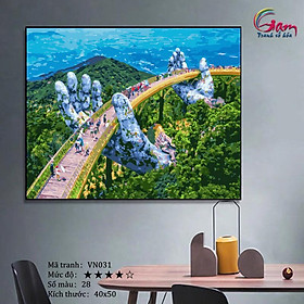 Tranh sơn dầu số hoá tự tô màu Gam VN031 40x50cm căng sẵn khung