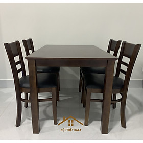 Bộ bàn ăn cabin nâu 4 ghế