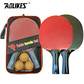 Bộ 2 vợt bóng bàn tặng kèm 3 bóng AOLIKES A-9845 table tennis bat