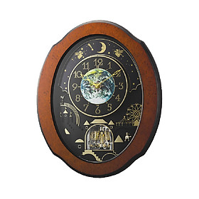 Đồng hồ Nhật Bản Rhythm Magic Motion 4MH879WU06 – Kt 41.8 × 50.6 × 14 cm, 4.10kg, Vỏ gỗ sơn mài, sử dụng PIN.