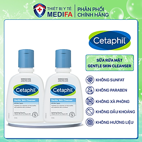 Combo 2 Sữa rửa mặt dịu lành cho da nhạy cảm Cetaphil Gentle Skin Cleanser 125ml/chai