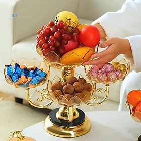 Khay Mứt Tết Pha Lê Trong Suốt, Xoay 360 Độ Cao Cấp Phong Cách Châu Âu Trang Trí Ngày Tết - Hộp Đựng Bánh Kẹo - Hàng Loại 1 - Chính Hãng MINIIN - nhựa mica