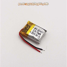 Pin sạc 3.7V dung lượng 75mAh có mạch bảo vệ và hai dây hàn trực tiếp