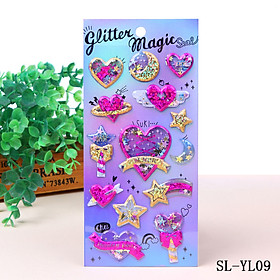 Sticker 3D nổi Sequin nước độc đáo và lạ mắt nhiều hình lựa chọn