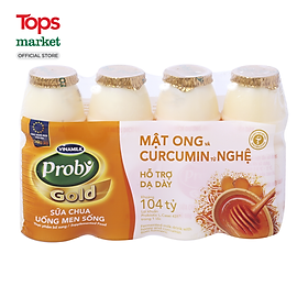 Sữa Chua Uống Men Sống Probi Gold Mật Ong Nghệ 4*130ML