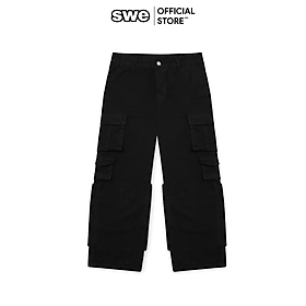 Quần jeans dài unisex Local Brand BUTTON CARGO PANT dáng suông, ống rộng - Thương hiệu SWE VN