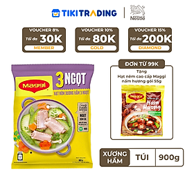 Hạt nêm MAGGI Xương Hầm 3 ngọt Heo gói 900g