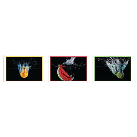 Mua Bộ 3 Tranh Hoa Quả Ấn Tượng Canvas Có Viền W1206