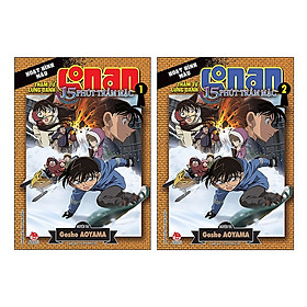 Truyện tranh Combo 2 tập Conan: 15 phút trầm mặc (Hoạt hình màu) - Kim Đồng