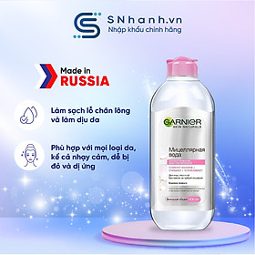 Nước tẩy trang Garnier 3 in 1 dành cho mọi loại da 400ml