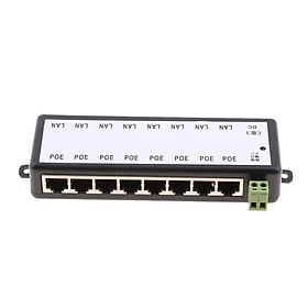 8 LAN Multi POE Port Power Over Ethernet PoE  Adapter for IP Camera