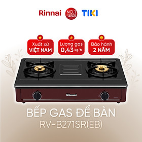 Bếp gas dương Rinnai RV-B271SR(EB) mặt bếp men và kiềng bếp men - Hàng chính hãng.