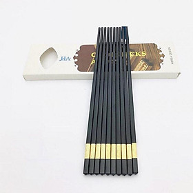 Mua Bộ 10 Đôi Đũa Mạ Vàng  Đũa Hợp Kim Chống Mốc Hàn Quốc