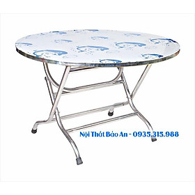 Mua Bàn tròn inox 201 rộng 1m2 chân cao Bảo An mẫu mới