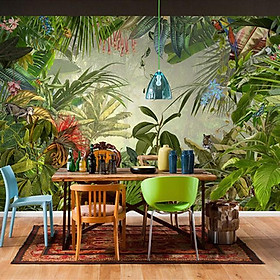 Mua Tranh dán tường   tranh vải dán tường cảnh rừng rậm nhiệt đới  tranh vải dán tường tropical