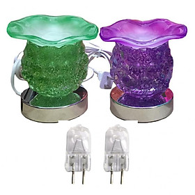 Mua Combo 2 Đèn xông tinh dầu thủy tinh cảm ứng nho và 2 bóng đèn (Giao màu ngẫu nhiên)
