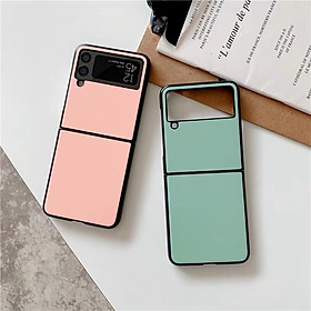 Ốp lưng dành cho Samsung Zflip3 - Z Flip3 - Z flip 3 vân da hồng